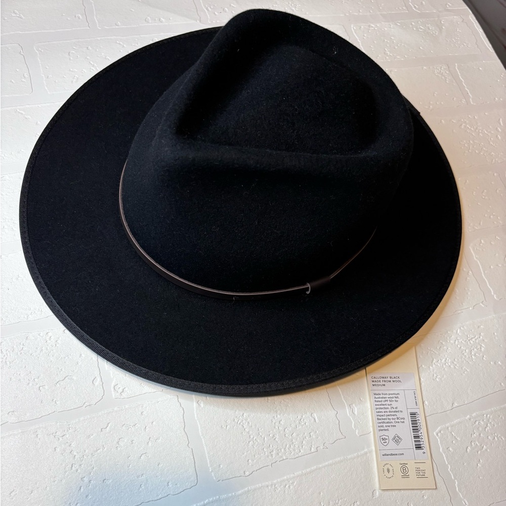 Will and Bear Calloway Black Wide Brim Hat